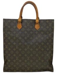 Louis Vuitton Brown canvas louis vuitton sac plat bag - Verde