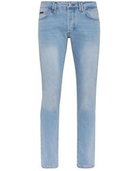 Philipp Plein - Denim Broek Super Straight Cut Basic - Lyst