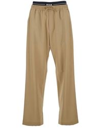 MSGM - Straight Trousers - Lyst
