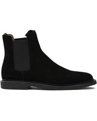 Common Projects - Zwarte Suède Chelsea Enkellaarzen - Lyst