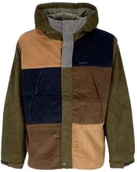 Huf - Jassen ,Groen ,Katoen Velvet Mountain Jacket Met Ritssluiting - Lyst
