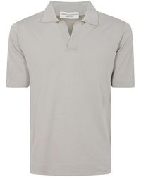 FILIPPO DE LAURENTIIS - Halbärmeliges Baumwoll-Poloshirt - Lyst