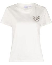 Pinko - Camisetas y polos love birds blancos - Lyst