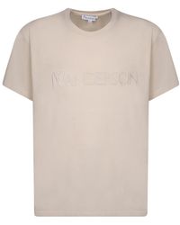 JW Anderson - Besticktes logo baumwoll t-shirt - Lyst