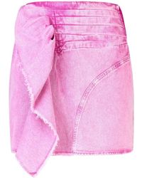 IRO - Falda de algodón edvige rosa - Lyst