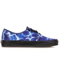 Vans - Niedrige schwarze/blau sneaker blitzstil - Lyst