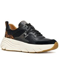 Geox - Schoenen ,Veelkleurig ,Zwart Cognac Diamanta Schoenen - Lyst