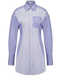 Stella McCartney - Lichtblauwe Jurk Met Puntige Kraag - Lyst