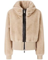 Pinko - Jassen ,Polyester Bagels Faux Fur Bomberjack - Lyst