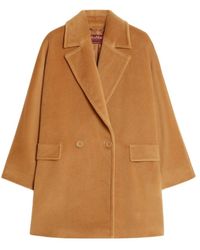 Max Mara - Luxuriöser wollmantel mit übergroßer silhouette - Lyst