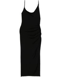Mugler - Asymmetrische Maxi-Jurk Met Gesp - Lyst