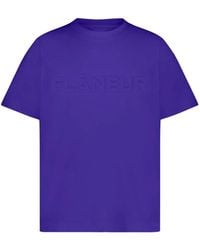 flâneur - Lila Geprägtes Logo T-Shirt - Lyst