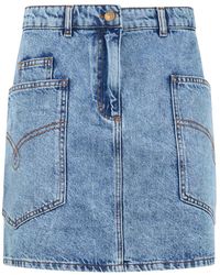 Moschino - Denim Jumpsuit Met Zakken - Lyst