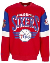 Mitchell & Ness - Nba All Over Crew Sweatshirt - Lyst