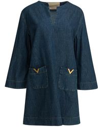 Valentino - Jurken Kleding Blauw Ss26 - Lyst