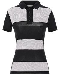 Coperni - Gestreept Transparant Polo Top - Lyst