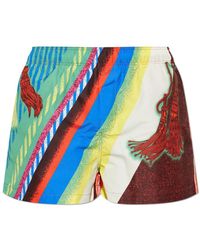 Versace - Badmode ,Veelkleurig ,Polyester Bedrukte Zwemshorts - Lyst
