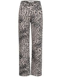 Gestuz - Wijde Jeans Grijs Luipaard - Lyst