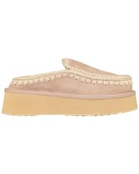 Mou - Braune plateau clog sandalen - Lyst