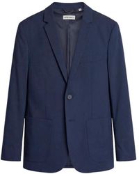 Antony Morato - Jassen ,Blauw ,Leer Slim Rad Jacket - Lyst