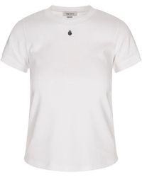 McQueen - Witte T-Shirts En Polos Voor Vrouwen - Lyst