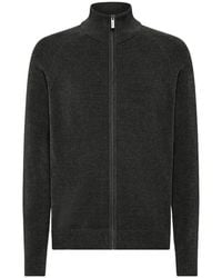 Rrd - Maglione in maglia con zip intera in velluto - Lyst