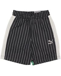 PUMA - Fanbase mesh shorts schwarz mit all-over-print - Lyst