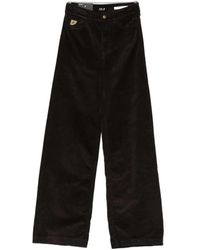 Lois - Broeken ,Bruin ,Katoen Chocoladebruine Corduroy Knoopsluiting Jeans - Lyst
