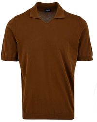 Drumohr - Polo shirt in braun - Lyst