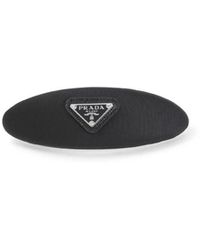 Prada - Accessoires ,Zwart ,Nylon Re-Nylon Haarclip - Lyst