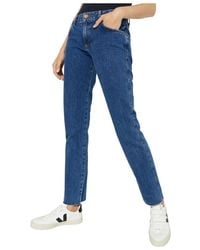 One Teaspoon - Jeans ,Blauw ,Katoen Blauwe Trucker Straight Low Waist Jeans - Lyst
