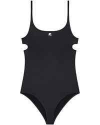Courreges - Badmode ,Zwart ,Cut-Out One-Piece - Lyst