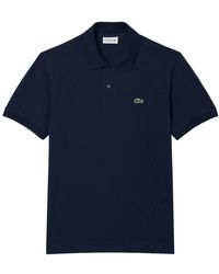 Lacoste - Tops ,Blauw ,Katoen Classic Fit L.12.12 Light Polo Shirt - Lyst