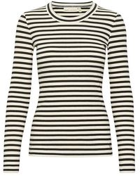 Inwear - Tops ,Veelkleurig ,Gestreept T-Shirt Ls Zwart Wit - Lyst