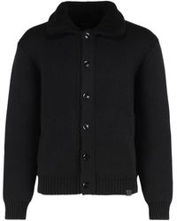Tom Ford - Truien & Vesten ,Zwart ,Kasjmier Shearling Collar Cashmere Cardigan - Lyst