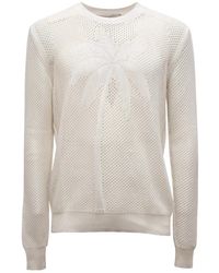 Amaranto - Maglione Perforated Cotton Sweater - Lyst