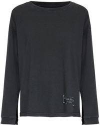Maison Margiela - Grijze Trui Met Geribbelde Details - Lyst