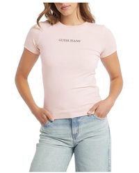 Guess - Tops ,Roze ,Katoen T-Shirts - Lyst