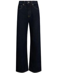 KHAITE - Hoge Taille Denim Jeans Met Knoopsluiting - Lyst