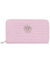 Philipp Plein - Rounded Zip Wallet Cocco - Lyst