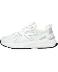 Hub - Weiße Low-Top-Sneakers Grid-W - Lyst