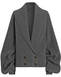 Dolce & Gabbana - Truien & Vesten ,Grijs ,Maglia Cardigan Doppiopetto - Lyst