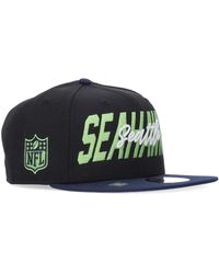 KTZ - Accessoires ,Zwart ,Polyester Seattle Seahawks Platte Klep Pet - Lyst