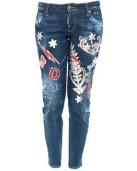 DSquared² - Jeans ,Blauw ,Katoen 470C 5Tasche Slim-Fit Jeans - Lyst