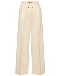 Moncler - Broeken ,Wol Wool Gabardine Tailored Broeken - Lyst