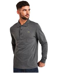 Lacoste - Graues Poloshirt Stretch-Piqué-Stoff - Lyst