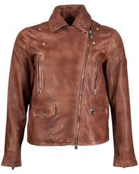 Peuterey - Jassen ,Bruin ,Leer Jassen Bruin - Lyst