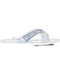 Emporio Armani - Flat Sandalen - Lyst