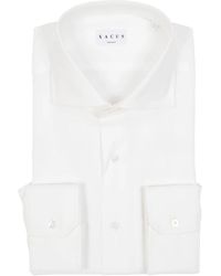 Xacus - Entspannendes maschinenwaschbares hemd mit gespreiztem kragen und abgerundeten schetten - Lyst