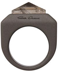 Rick Owens - Kristall pyramiden ring - Lyst